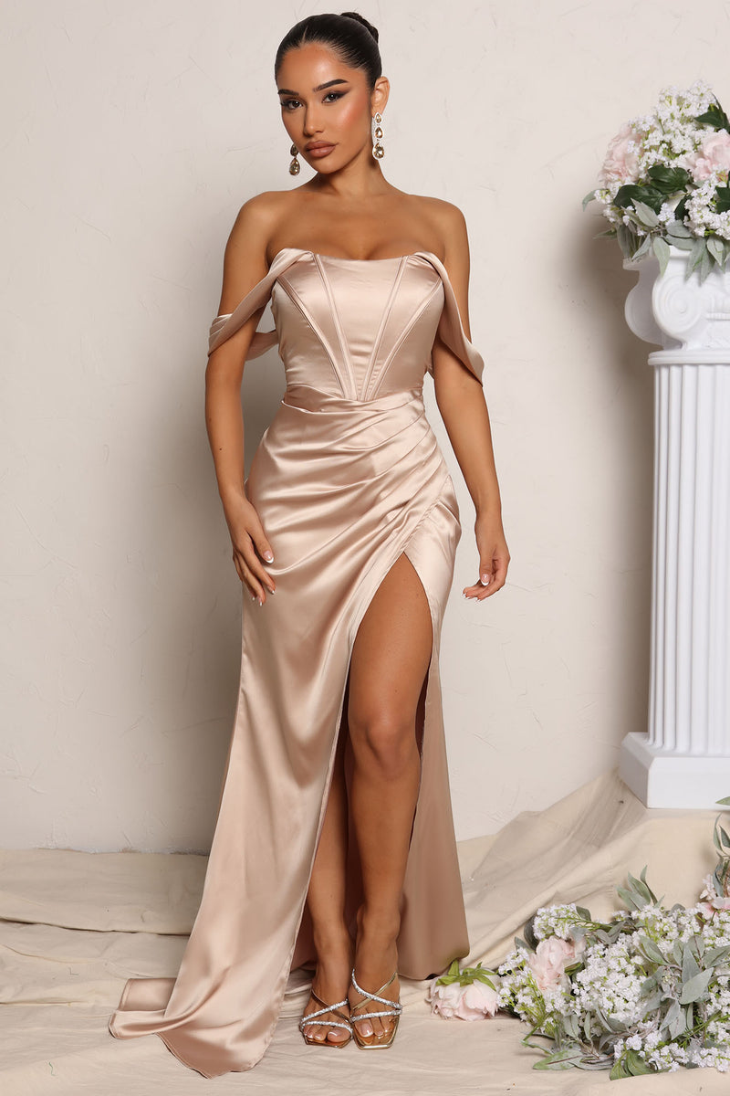 Champagne dress fashion nova shop