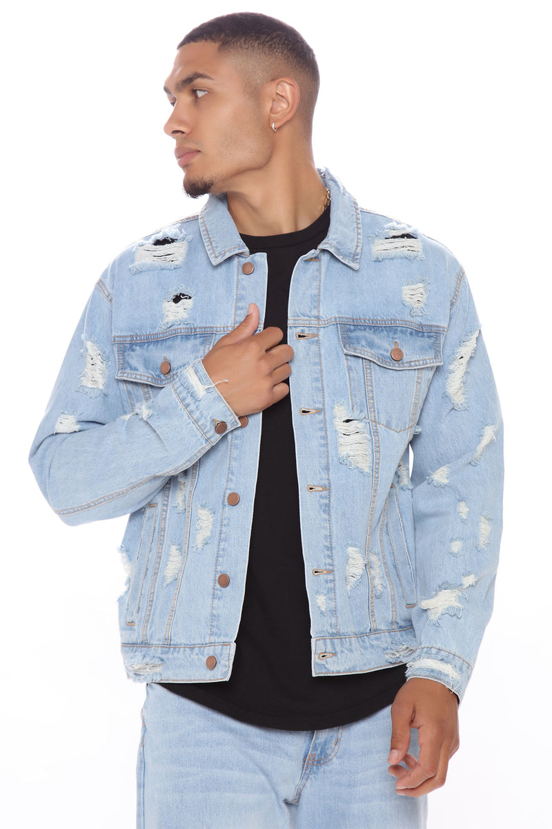 Darnell Denim Jacket Light Wash Fashion Nova Mens Jackets