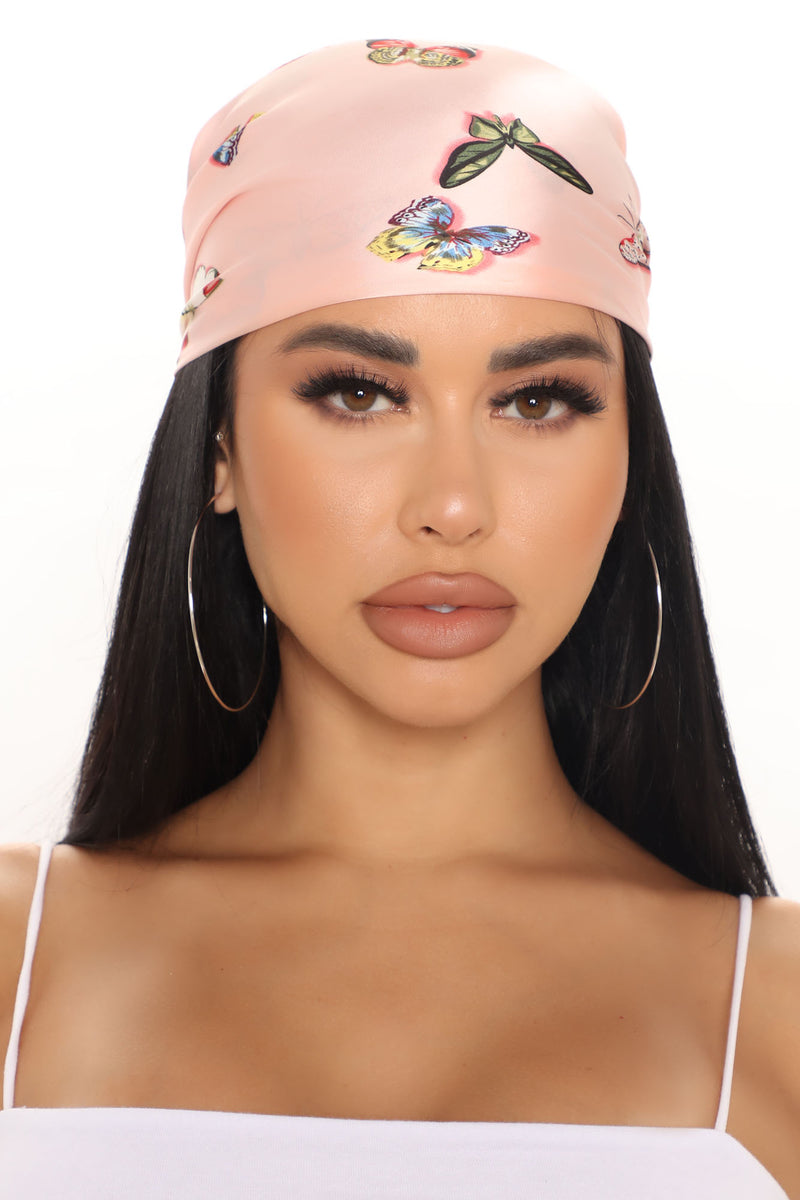 Giving You Butterflies Head Scarf Pink