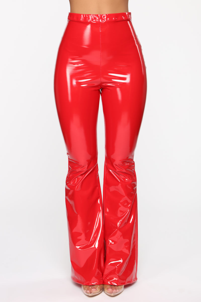 Wild Baby Vinyl Pants Red
