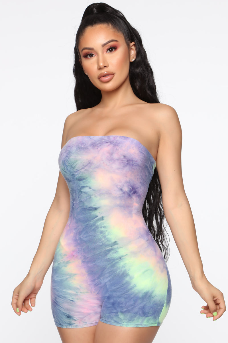 Buenos Aires Tie Dye Romper - Multi Color | Fashion Nova, Rompers | Fashion Nova