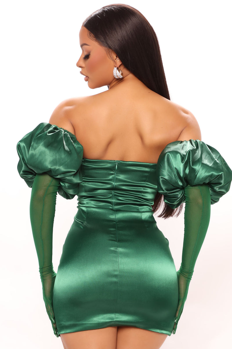 Hello Darling Satin Mini Dress Set Green Fashion Nova Dresses