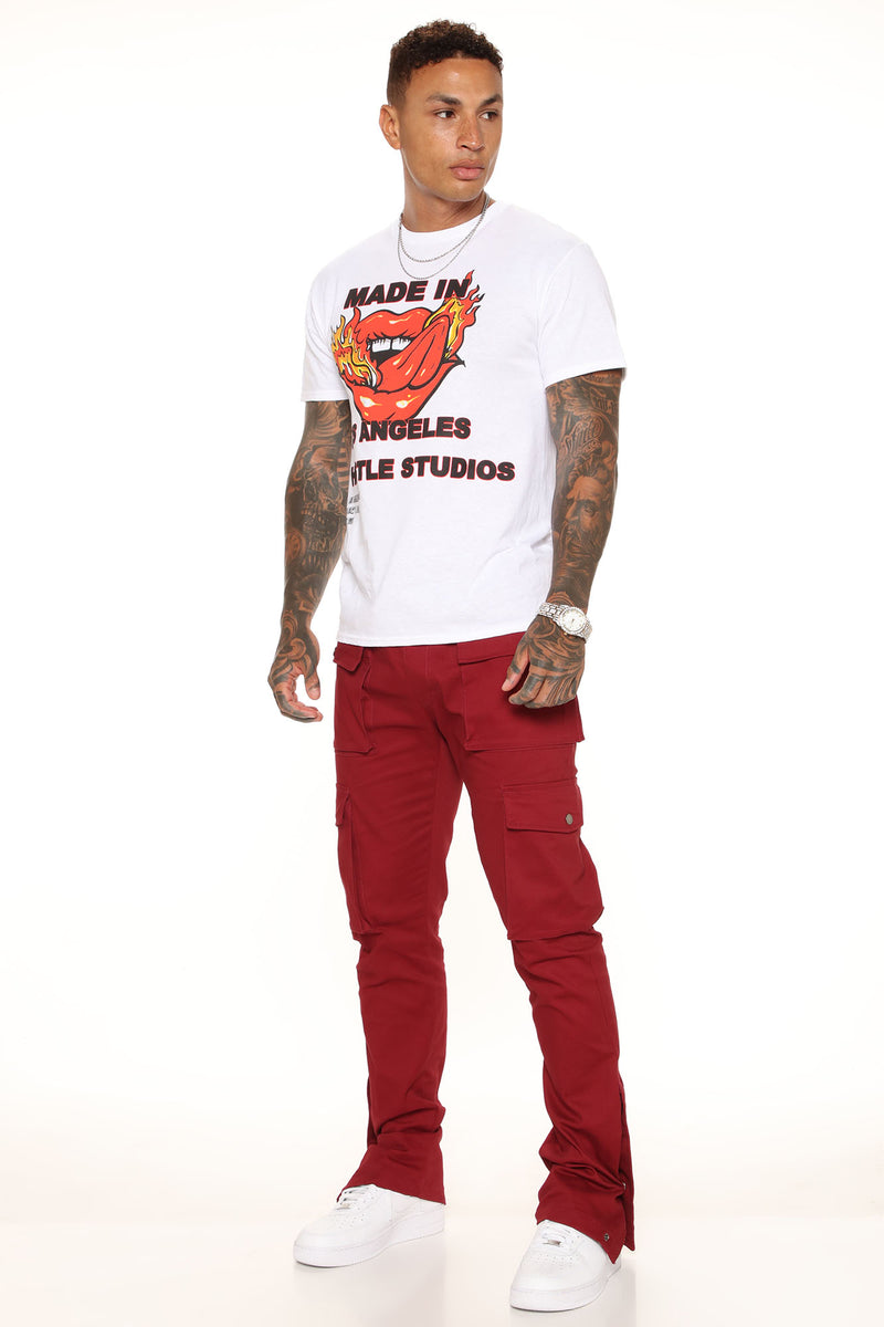Worker Cargo Pants - Burgundy