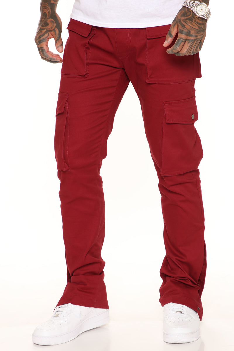 Worker Cargo Pants - Burgundy