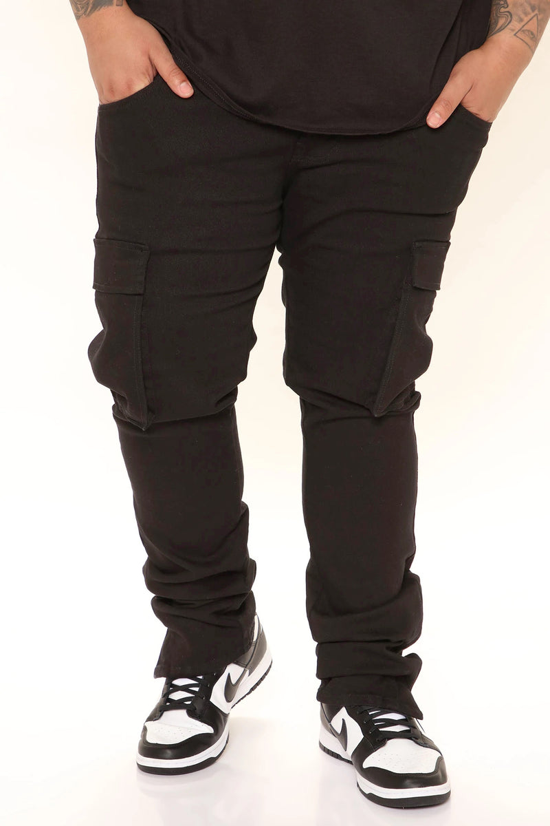 Men's stacked cargo hot sale pants