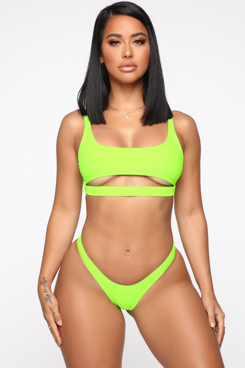 Fashion nova neon 2025 green bathing suit