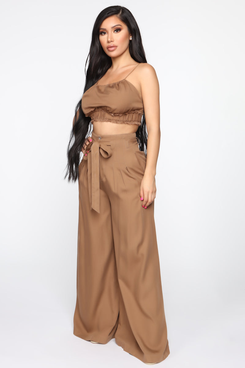 Amelie Palazzo Pant Set Camel