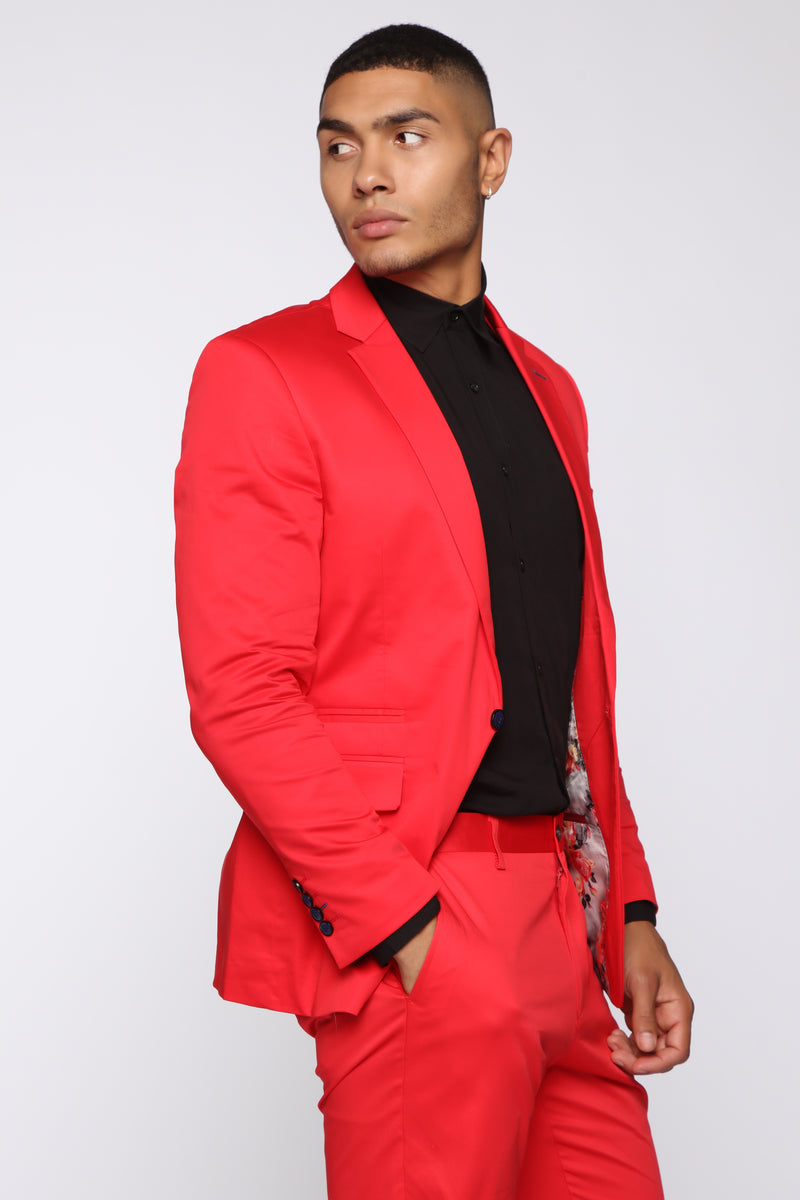 Fashion nova red blazer online