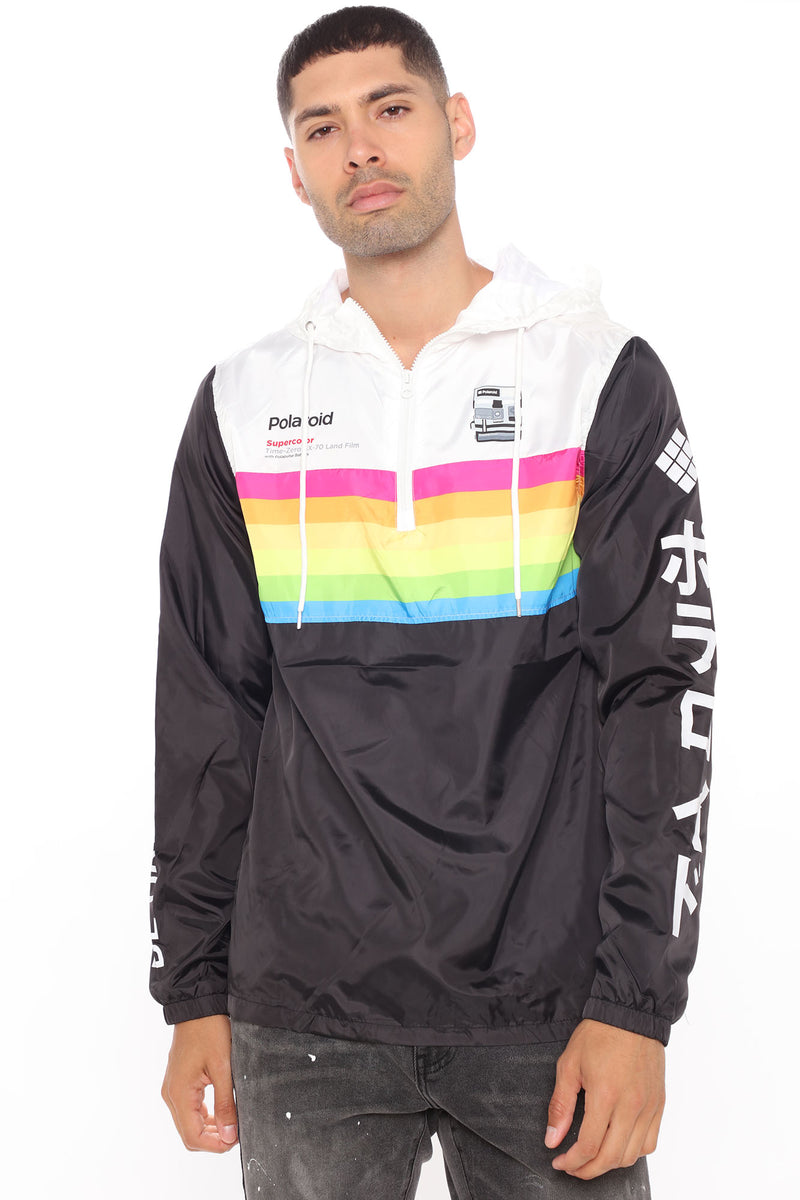 White cheap polaroid jacket