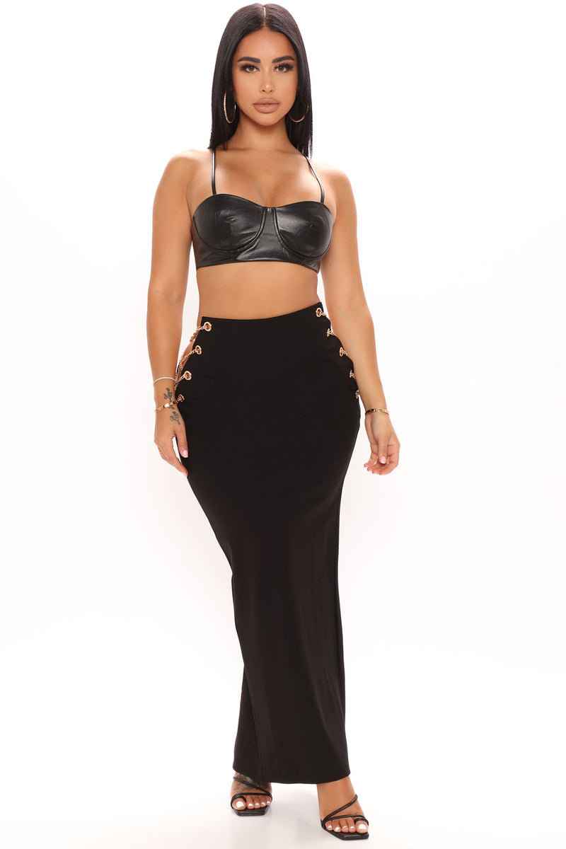 Black maxi skirt fashion nova discount