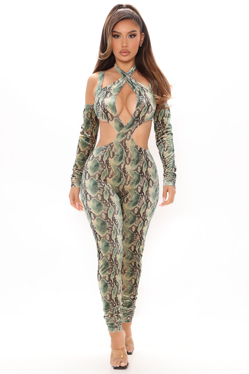 Snakeskin romper online fashion nova