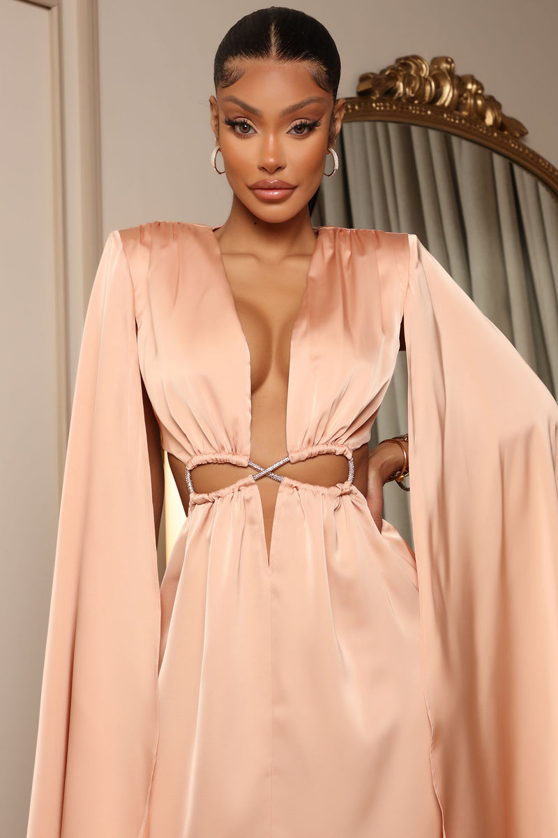 Sexy online peach dress