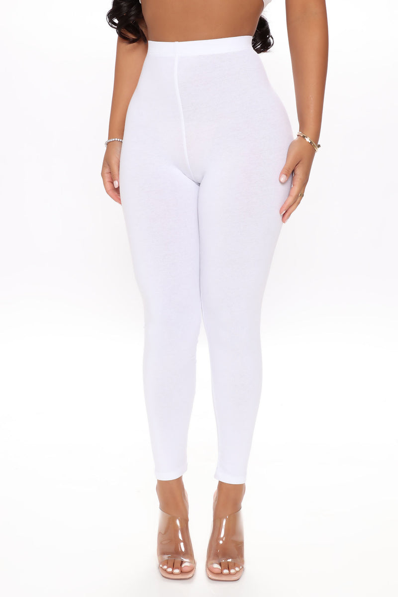 White outlet legging pants