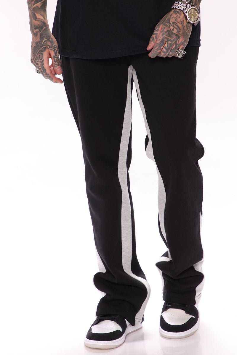 Tyson Flared Sweatpants - Black, Fashion Nova, Mens Pants