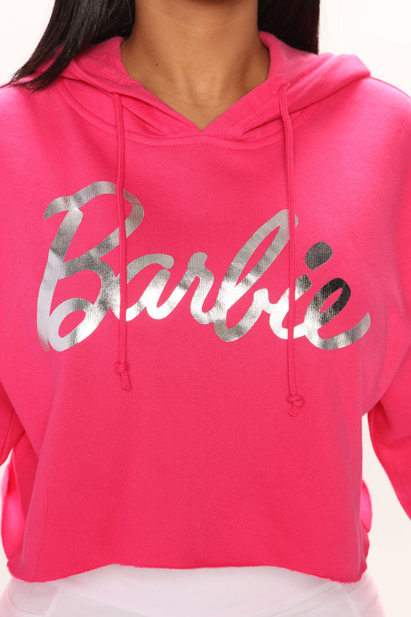 Hot pink top barbie sweatshirt