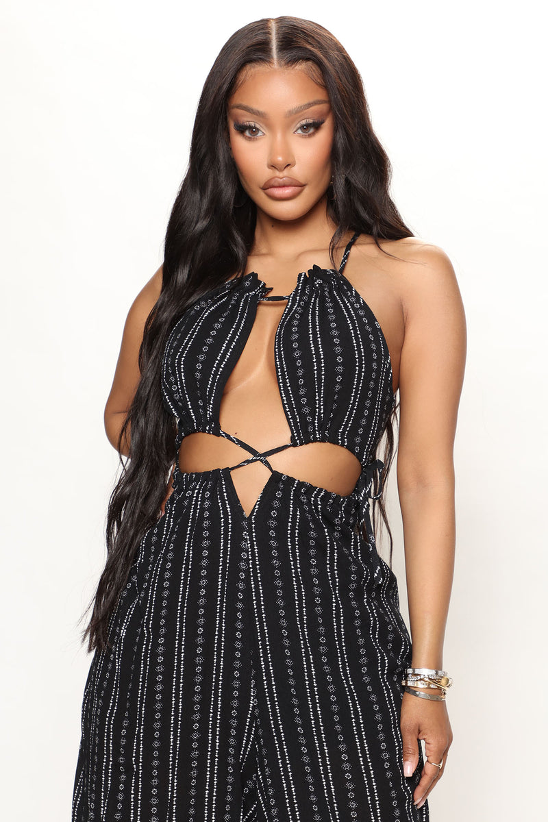 Striped jumpsuit cheap fashion nova
