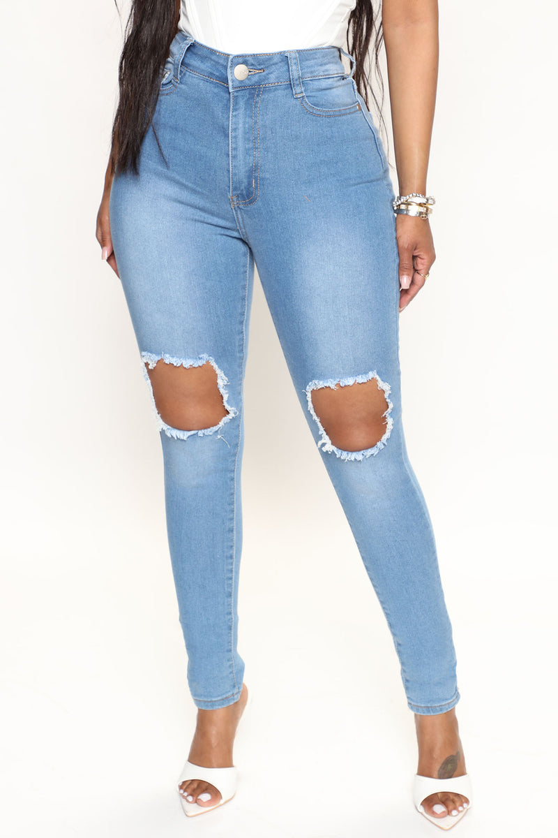 Fashion nova blue jeans online