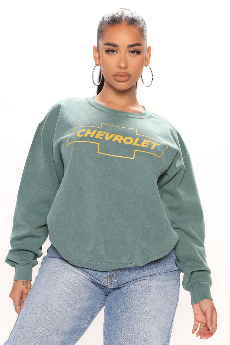 Chevrolet Oversized Sweatshirt Green Fashion Nova Screens