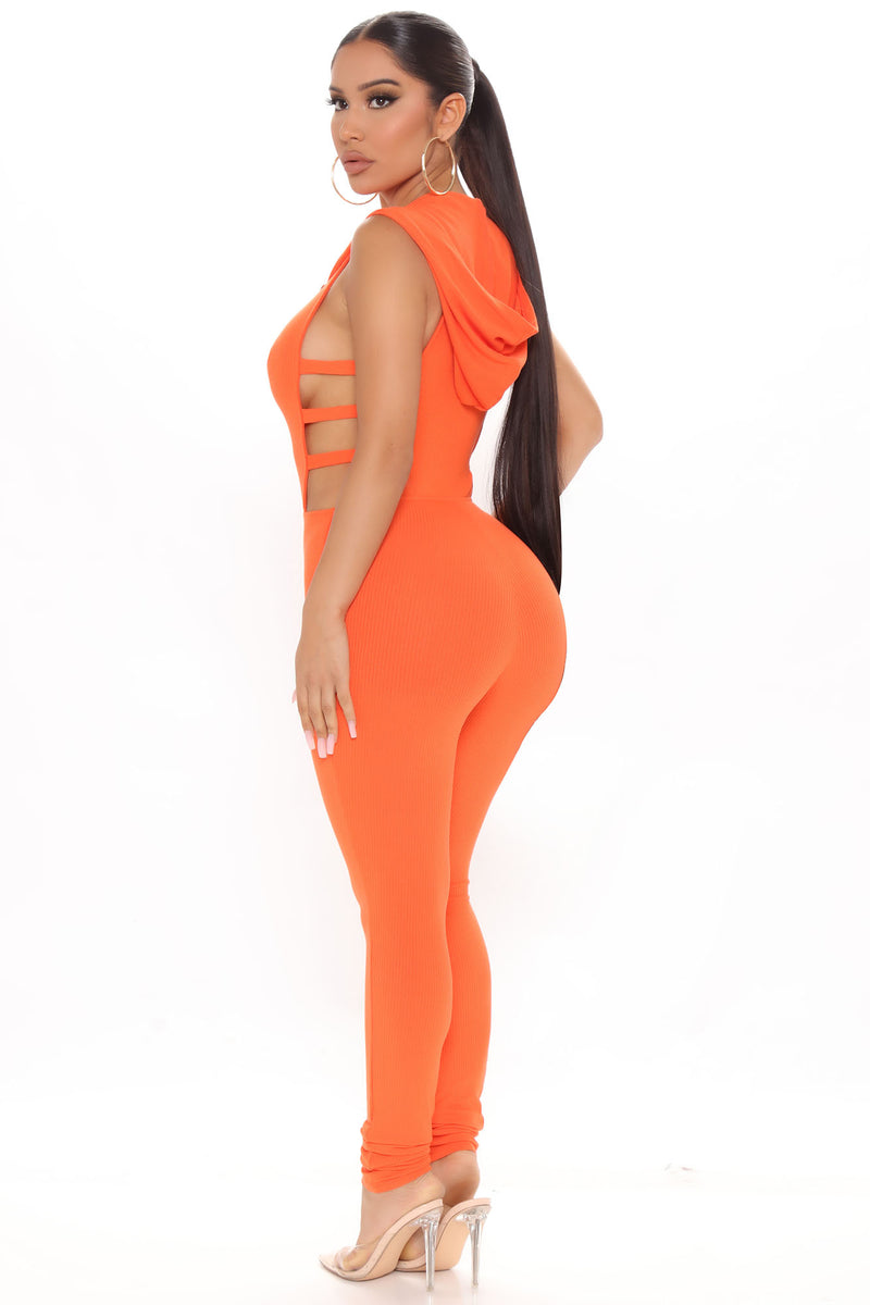 Orange jumpsuit sale fashion nova
