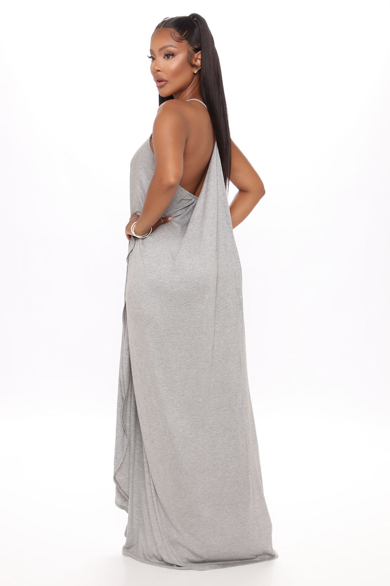 Grey dress fashion nova 2025