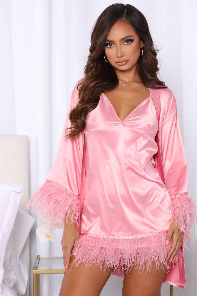 Dusty Pink Satin Robe, Sleepwear & Onesies