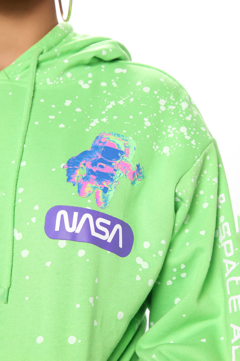 Lime green nasa hoodie store