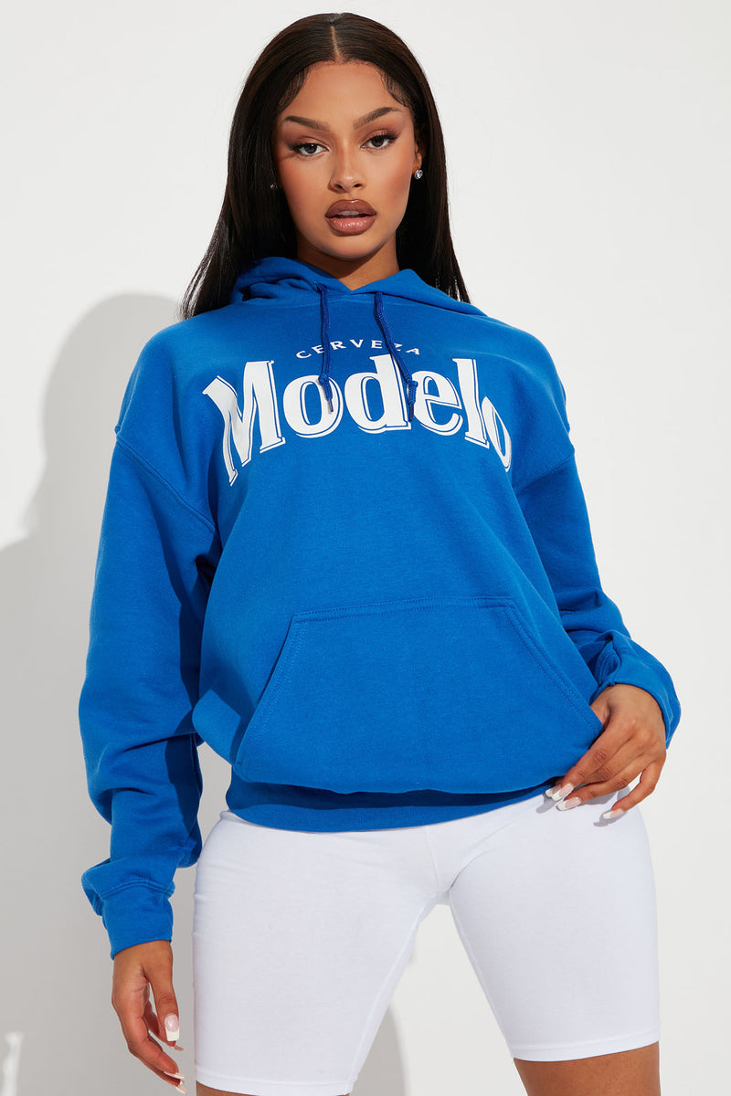 Adidas blue hoodie best sale women's