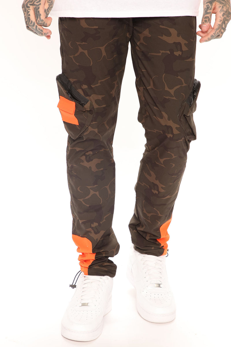 Fashion nova orange outlet camo pants