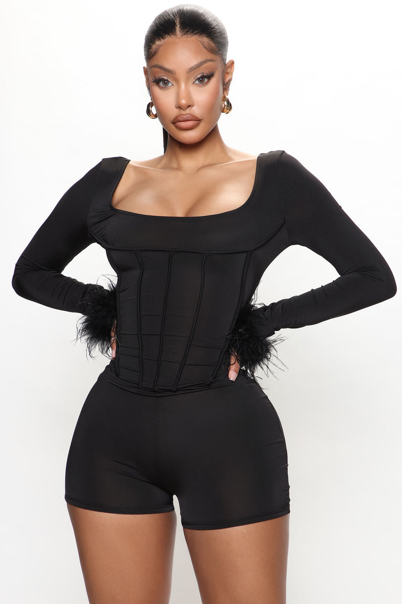 Black going out romper on sale