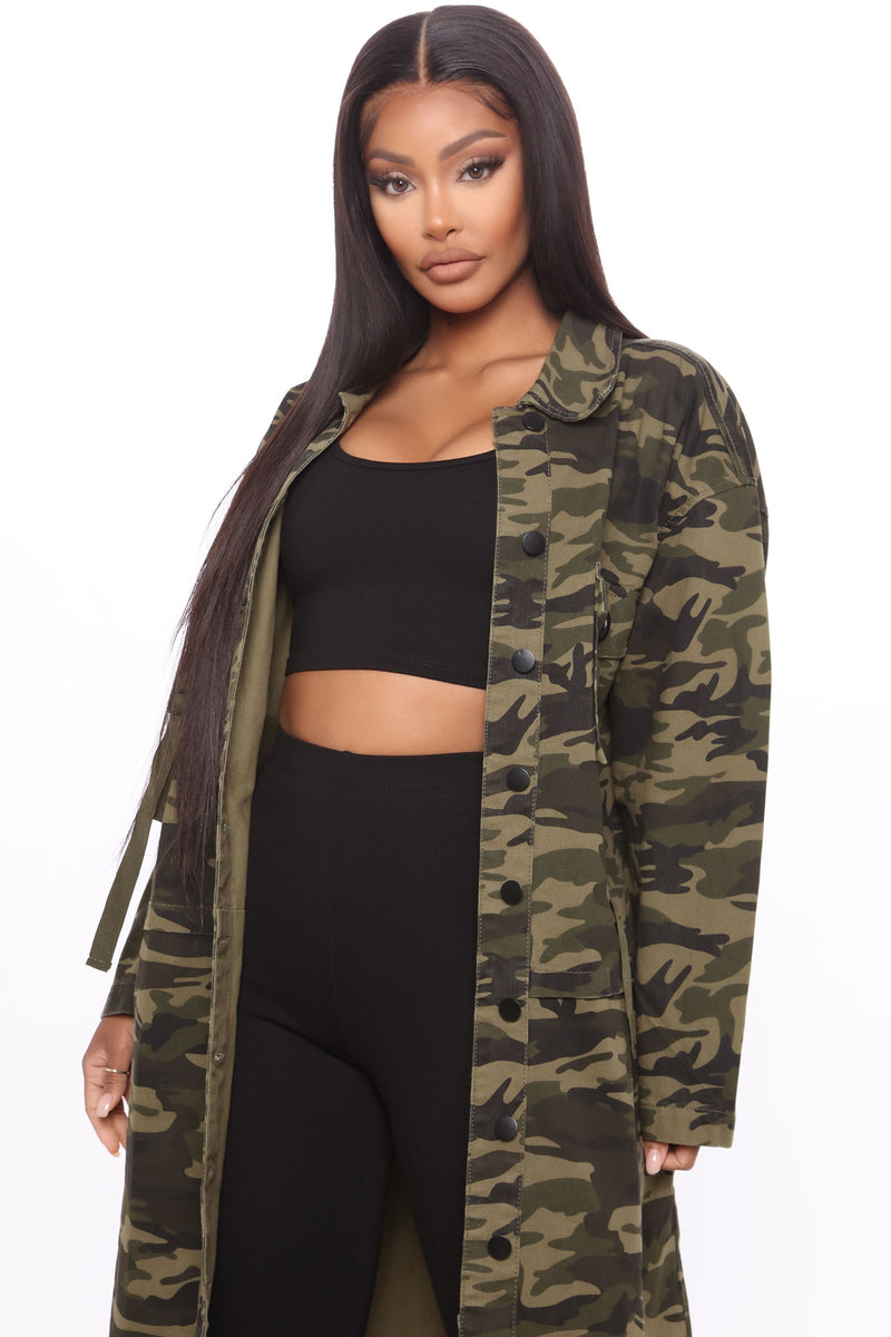 Lightweight camo top jacket womens