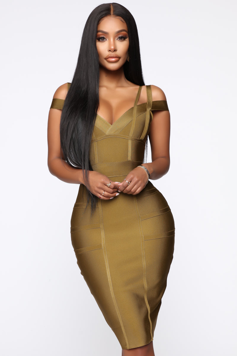 Lansa Bandage Dress Olive Fashion Nova Dresses Fashion Nova