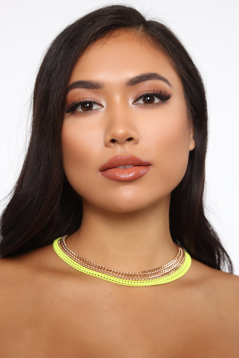 Coated With Love Necklace Yellow Fashion Nova, Jewelry Fashion Nova