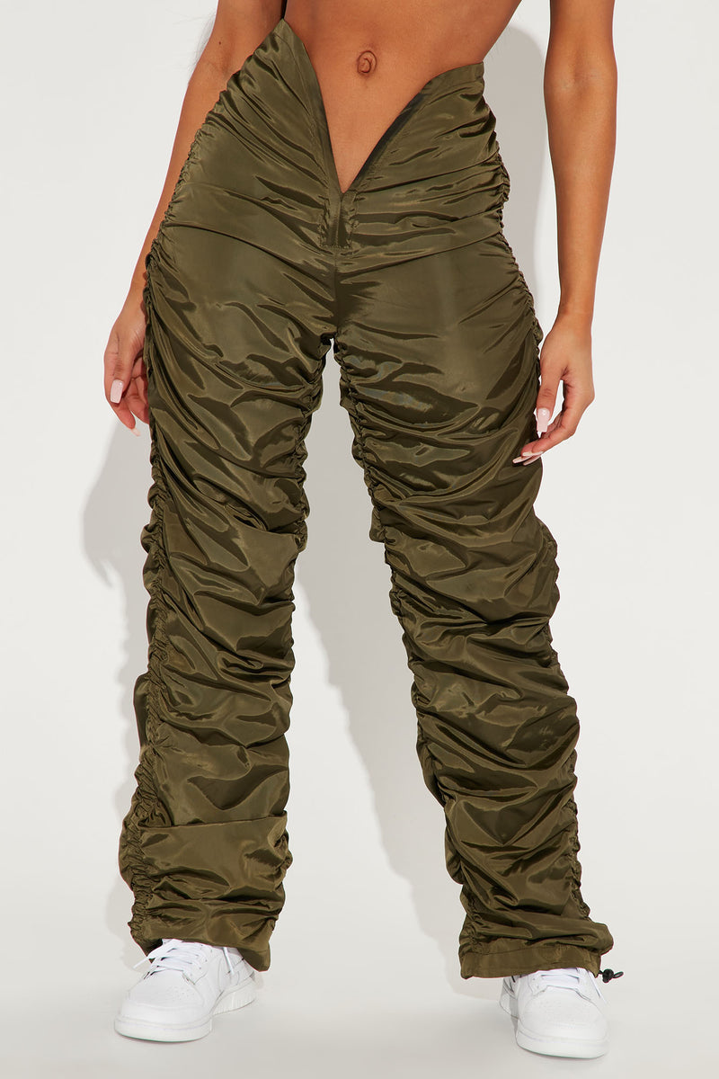 Ruched pants online fashion nova