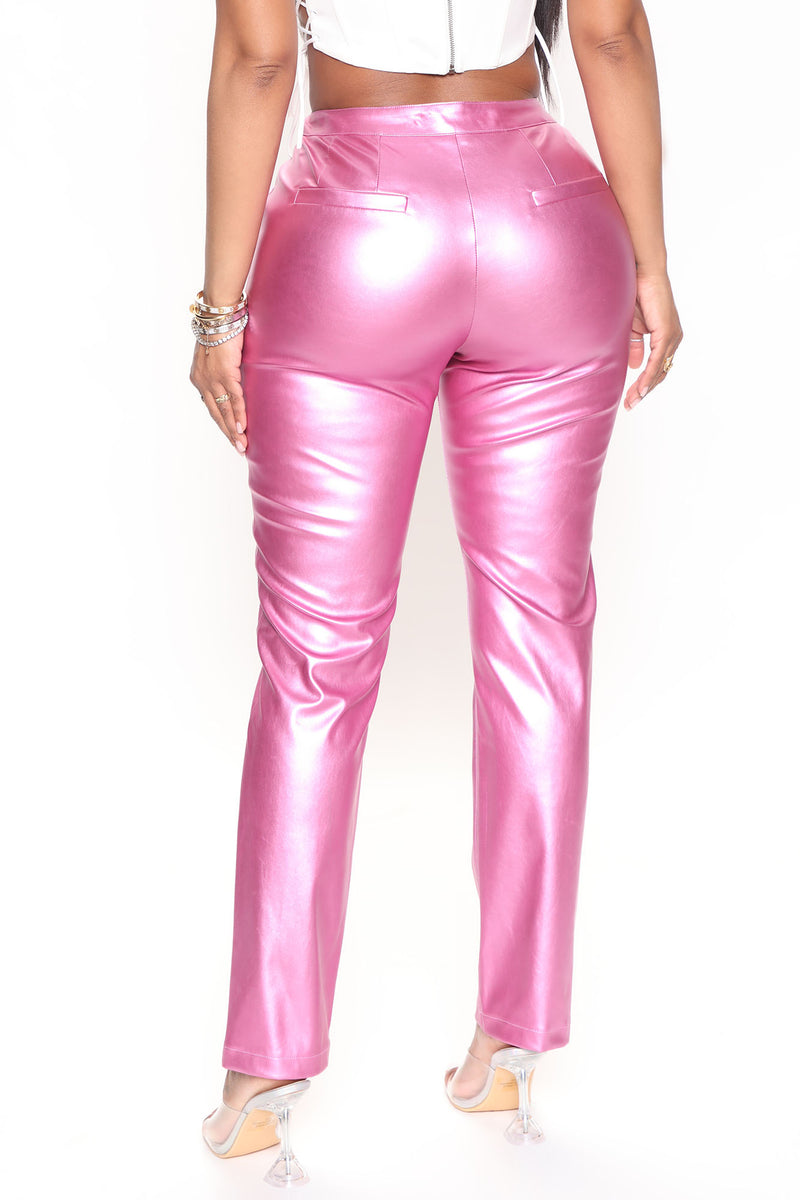 A Different Galaxy Faux Leather Pant 29 - Pink, Fashion Nova, Pants