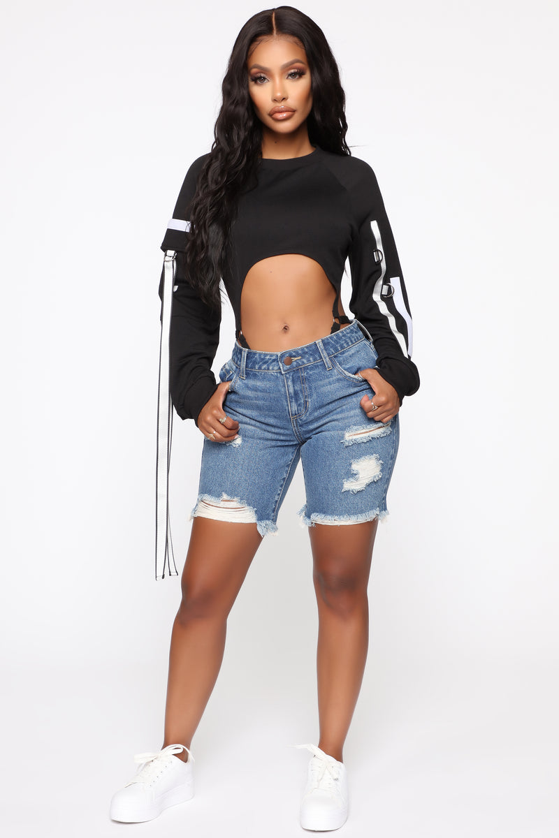 Fashion nova ripped bermuda shorts clearance