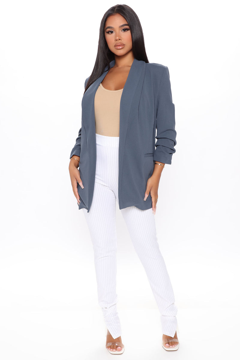The Celine Blazer Vintage Indigo Fashion Nova Jackets Coats