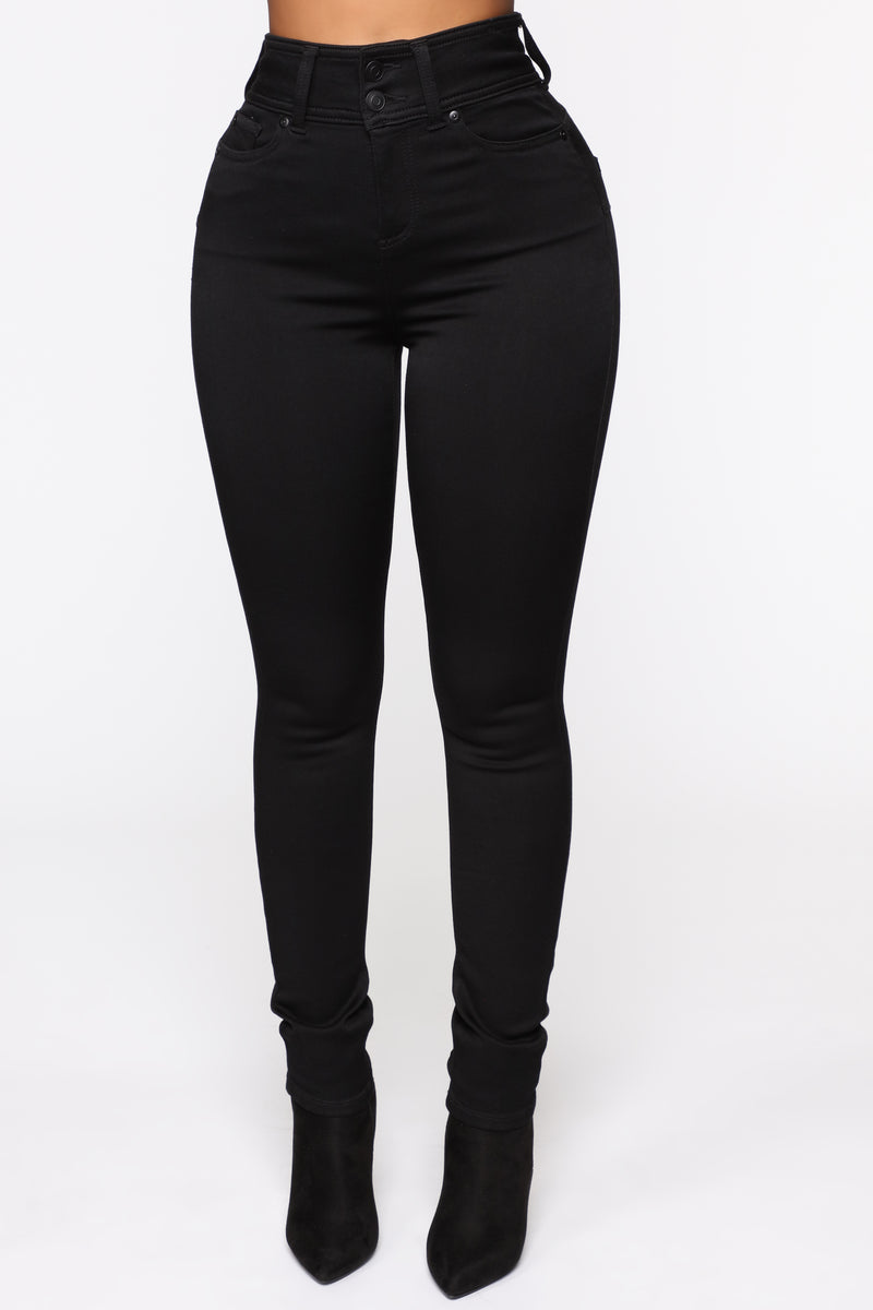 Black outlet jeans tight