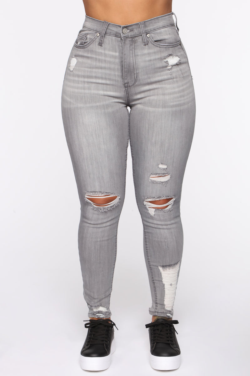 Fashion nova discount grey jeans