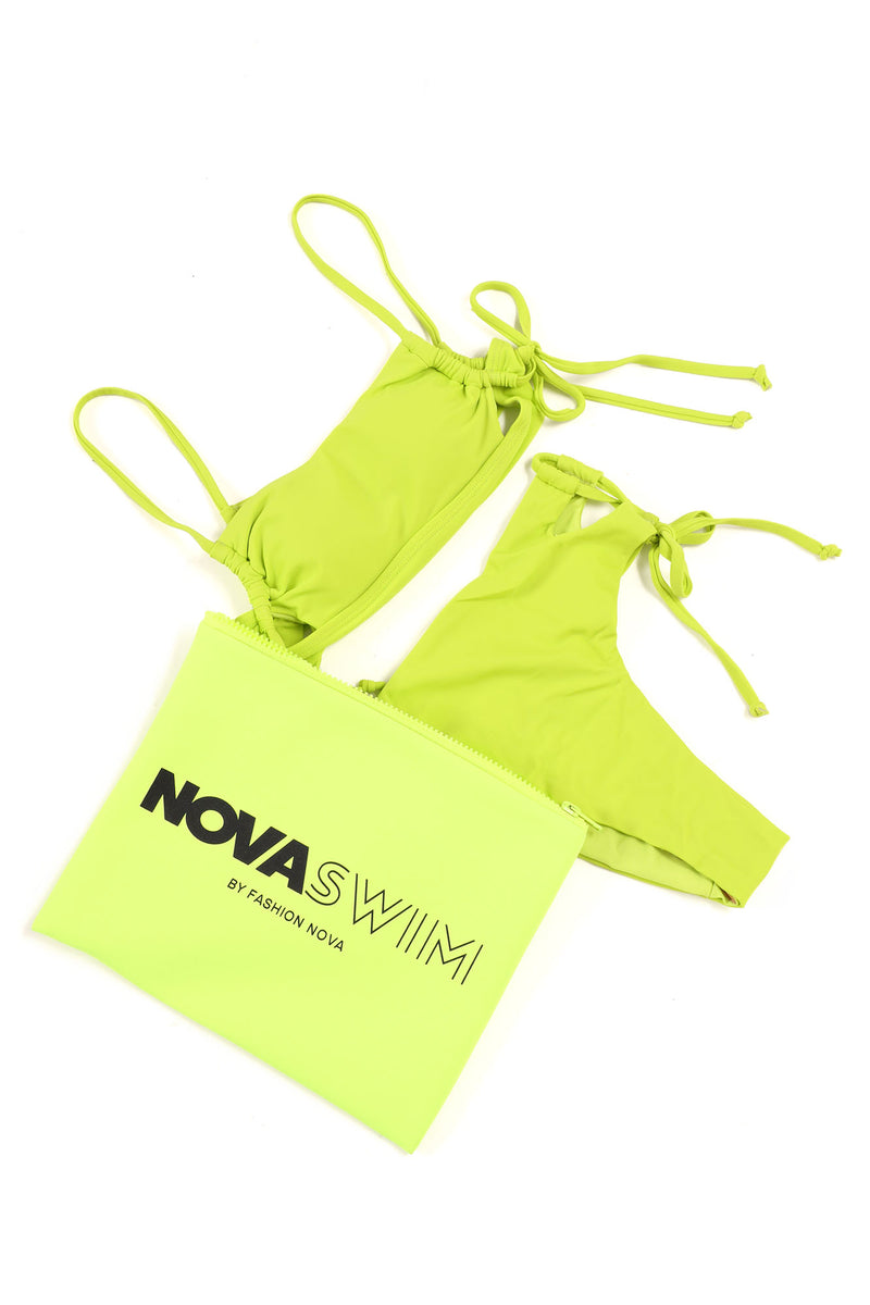 Nova Swim Waterproof Bikini Swim Bag Lime Fashion Nova