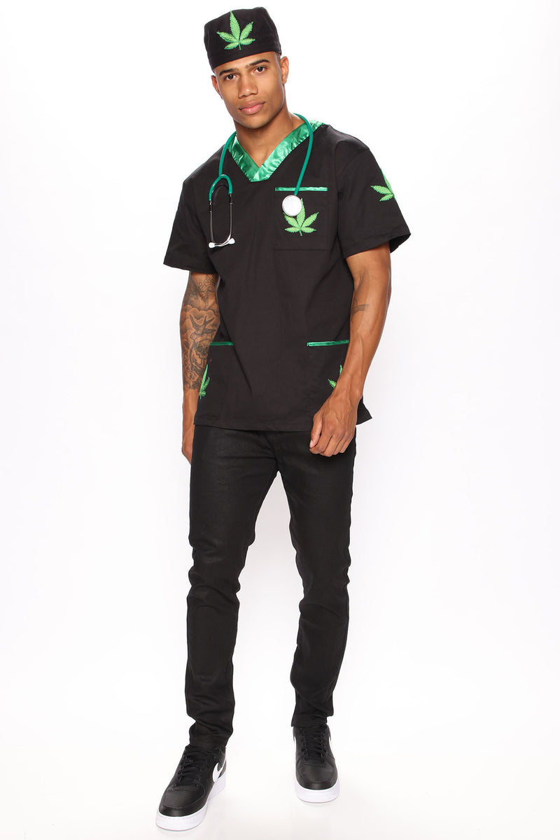 Herbal Nurse 3 Piece Costume Set Black Fashion Nova, Mens Costumes