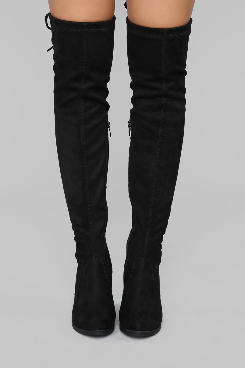 To Be Or Not Be Heeled Boot Black Fashion Nova Shoes