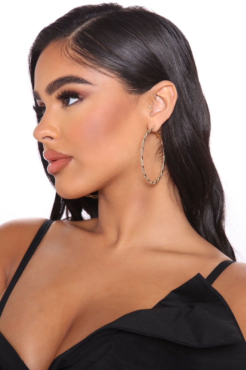Hoop earrings cheap fashion nova