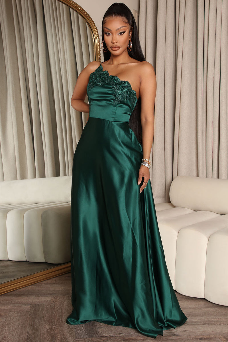 Blair Satin Maxi Dress Emerald Fashion Nova Dresses Fashion
