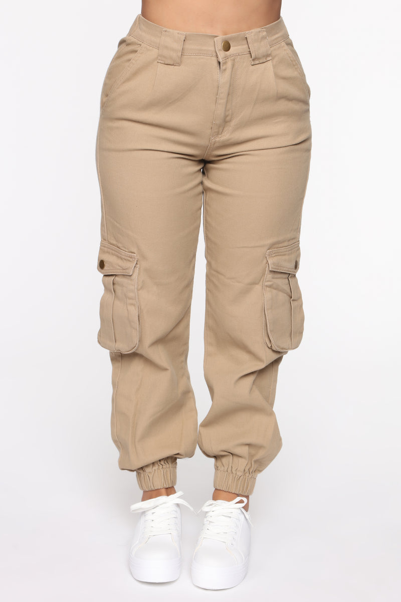 Leslie Cargo Joggers - Khaki | Fashion Pants | Fashion