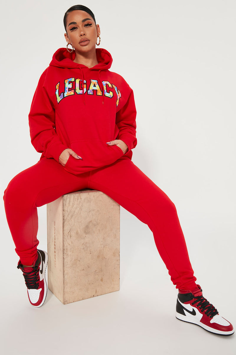 Fashion nova red new arrivals hoodie