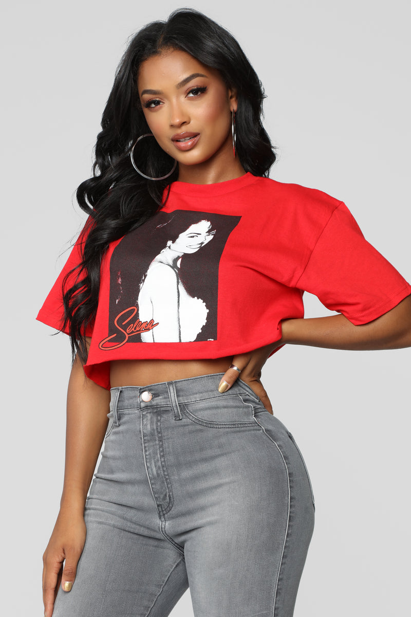 Red shop selena sweatshirt