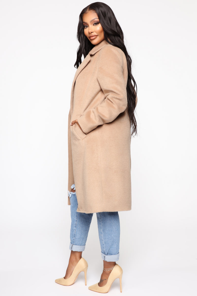 It s A Long Story Coat Taupe Fashion Nova Jackets Coats
