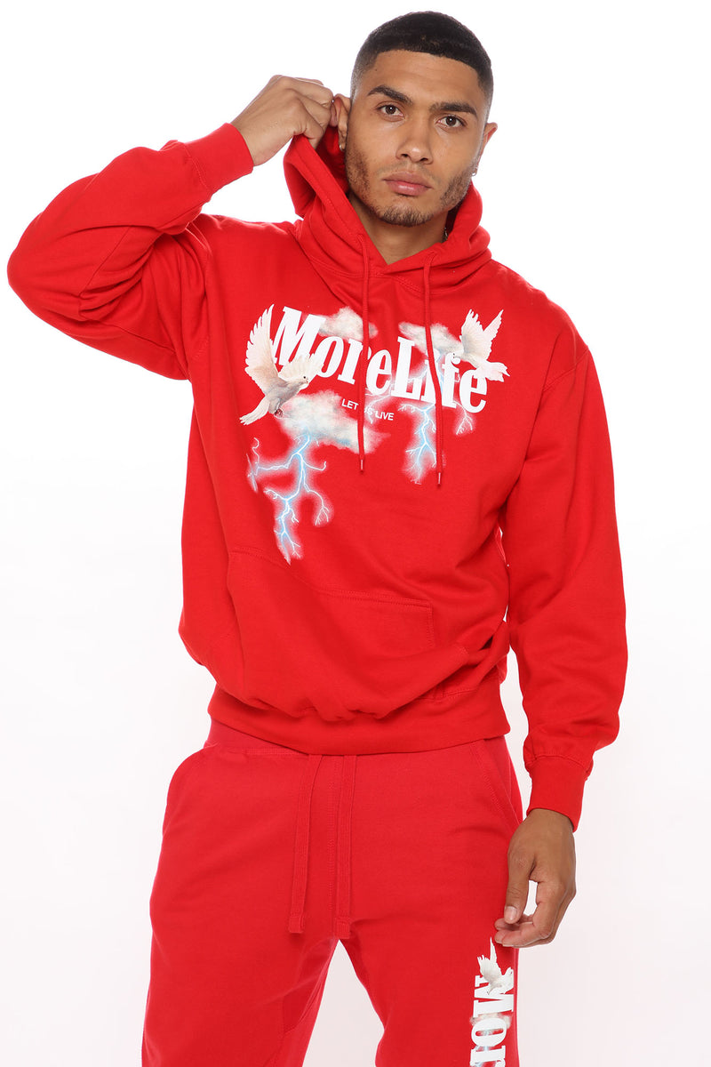 More Life Hoodie Red combo Fashion Nova Mens Graphic Tees