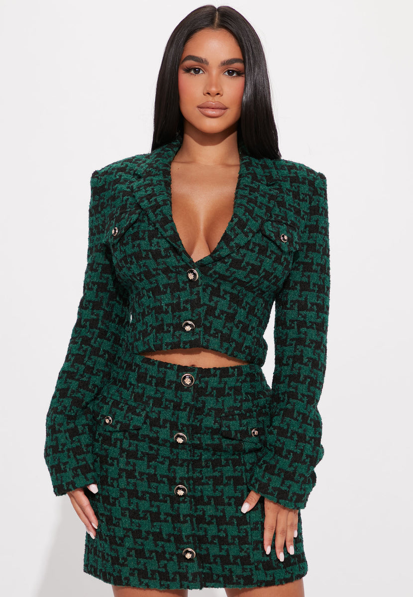 Tweed skirt set fashion nova sales
