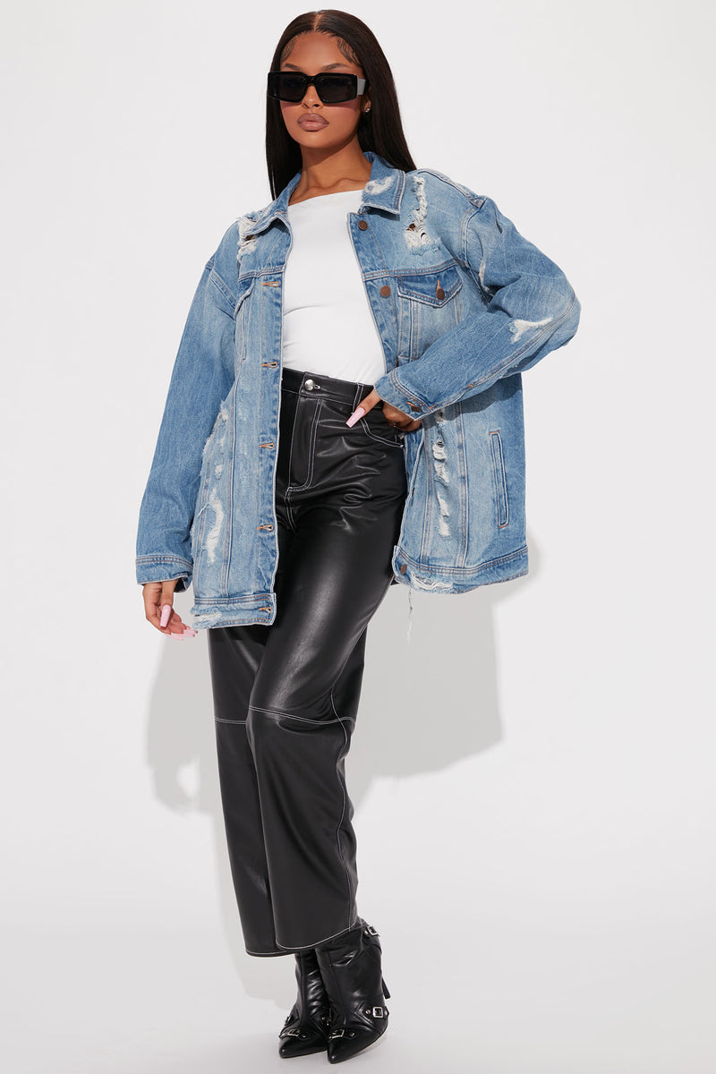 Krissy Oversized Jacket - Medium Wash | Fashion Nova, Jackets | Nova